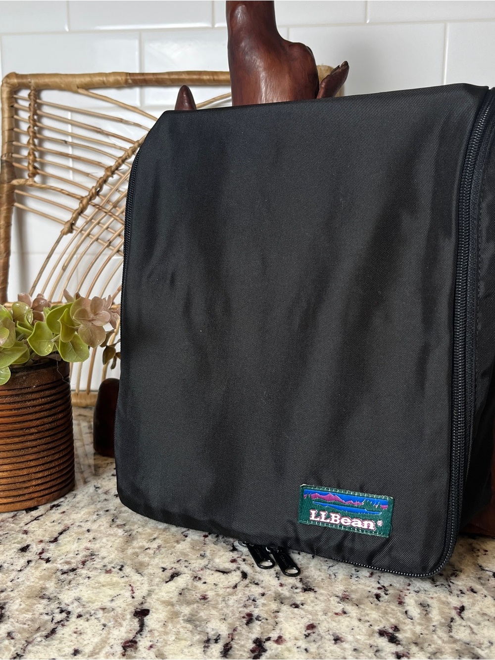 Vintage L.L. Bean Black Men's Travel Toiletry Bag